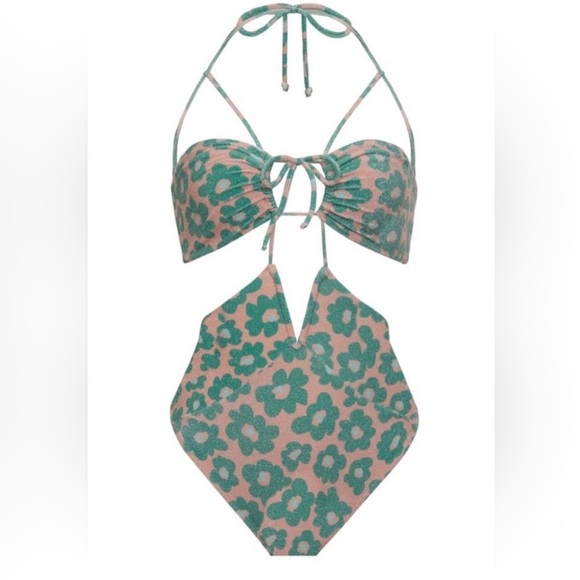 For Love And Lemons Swim Beck One Piece Monokini Bathing Suit Swimwear - Picture 2 of 12